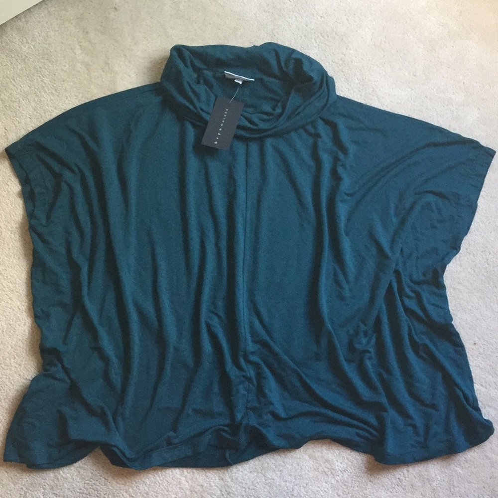Mock neck poncho